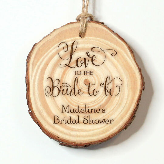 Love to the Bride To Be Real Wood Ornament
